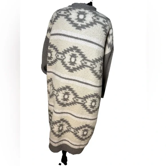 Simply Southern XXL Long Line Cardigan Southwestern Geometric Duster Soft Fuzzy - Picture 4 of 14